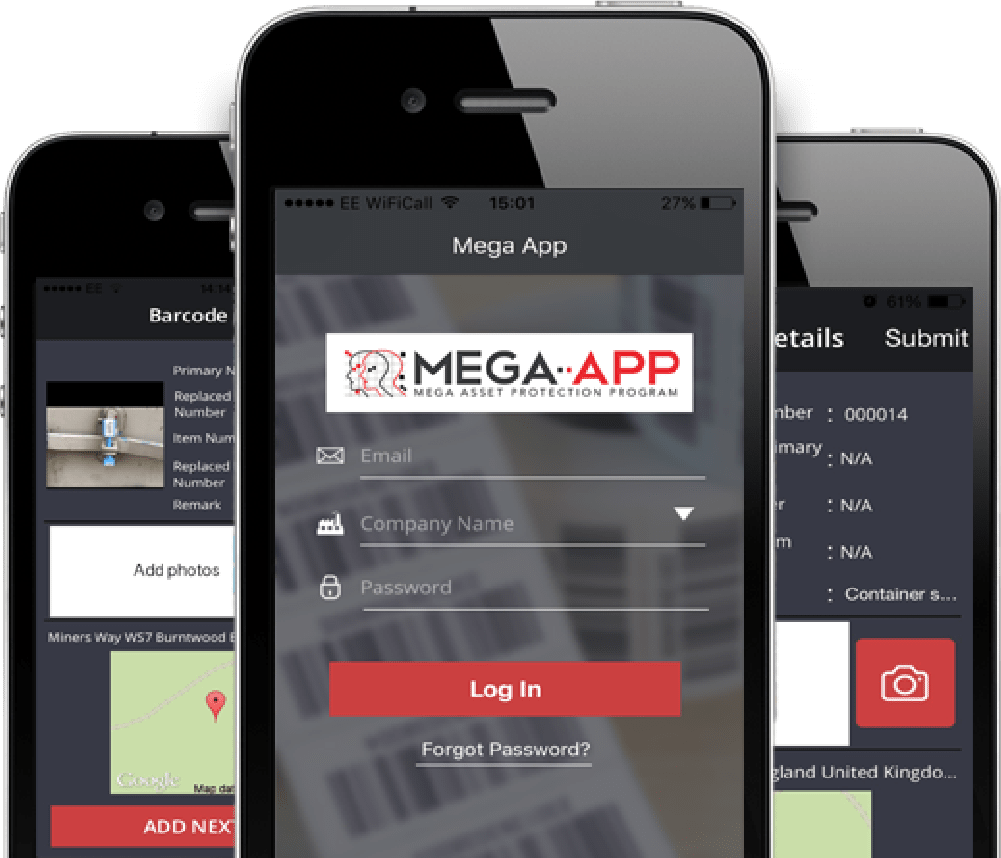 Mega-App Login screen